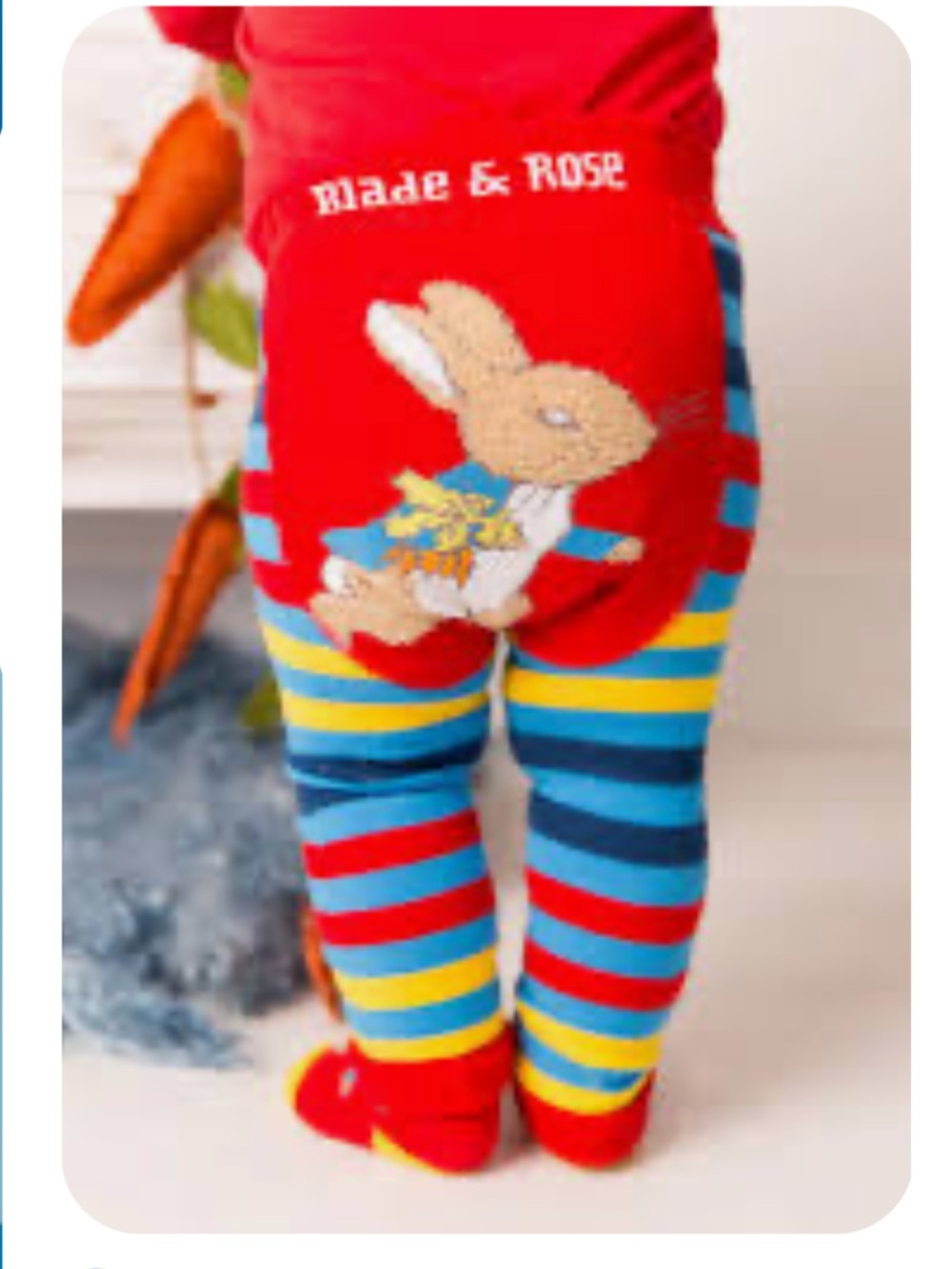 Blade & Rose Peter Rabbit Red Striped Kids Leggings (boy or girl)
